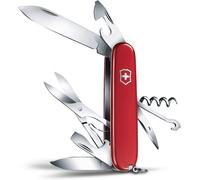 Asfasfq-Victorinox Couteau Suisse Climber, 14 Fonctions, Swiss Made, Outil Multifonction, Y C. Ciseaux, Lame, Ouvre-Boîtes, Tire-Bouchon, Tournevis, Rouge