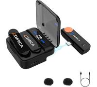 ASFASFq-Vimo S UC Microphone sans Fil pour Smartphone, Microphone Cravate sans Fil avec Suppression du Bruit, autonomie de 5 Heures, portée de 656', Wireless Micro pour Vlog/Live Stream/Youtube(USB-C