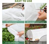 ASFASFq-Voile d'Hivernage pour Plantes Exterieur 2m x 5m, Non-tissée de Protection Hivernale, en Tissu Non Tissé 30 g/m², Protège Les Plantes, Fleurs et Légumes du Froid, du Gel et du Vent