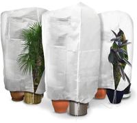 ASFASFq-vounot Lot de 3 Housse Hivernage Plante avec Cordon de Serrage et Zipper Voile d¿Hivernage en Polypropylème 80g/m² Housse de Protection pour Plantes Réutilisable Résistant 120x180cm