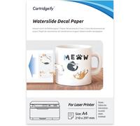 Asfasfq-Waterslide Lot De 8 Films Transparents De Transfert Pour Imprimantes Laser, Tatouages De Bougies, Céramiques, Verre Et Tasses