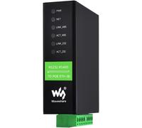 ASFASFq-Waveshare RS232 RS485 to RJ45 Ethernet Serial Server Dual Channels Independent Operation Dual Ethernet Ports PoE Network Ports Rail-Mount Industrial Isolated Serial Module
