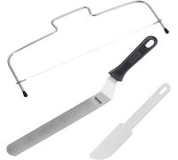 Asfasfq-Westmark Kit De Pâtisserie, 3 Pièces : Diviseur De Fond De Tarte + Palette Angulaire + Décolleur De Tarte, Acier Inoxydable/Plastique, Argent/Noir/Blanc, 712022e7