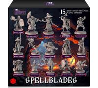 Asfasfq-Wildspire Spellblades ¿ Personnages Héros Et Pnj Pour Dnd 28 Mm-32 Mm ¿ Donjons Et Dragons Miniatures D&d Figurines De Table