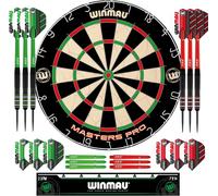 Asfasfq-Winmau Darts - Masters Pro Premium Jeu De Fléchettes En Poils- Comprend Un Jeu De Fléchettes, Des Fléchettes, Des Ailettes, Des Tiges Et Une Bande Oche