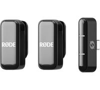 ASFASFq-Wireless Micro - Microphone sans Fil Compact, Deux micros avec étui de Charge pour la création de Contenu sur Smartphone - USB-C, Noir