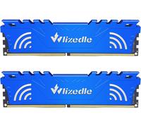 ASFASFq-Wlizedle DDR4 2666MHz Mémoire RAM 16GB Kit (2x8GB) CL19 UDIMM Module de Mémoire PC4-21300 288-Pin 1.2V 1Rx8 pour Ordinateur de Bureau, Bleu