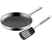 Asfasfq-Wmf Profi Resist Poêle À Frire À Induction 28 Cm, En Nid D'abeille Avec Spatule, Matériau Multicouche Antiadhésif, Structure En Nid D'abeille Résistante Aux Rayures, Poignée En Acier Inoxydab