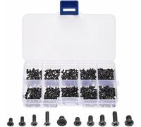 ASFASFq-WMUVAZA Kit de Vis pour Ordinateur Portable Universel, 500 Pièces, Petites Vis Noires pour Réparation D'ordinateur et Disque Dur M2 M3 M2.5