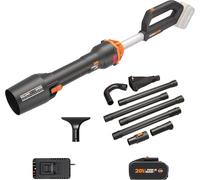 ASFASFq-WORX NITRO Souffleur Électrique Batterie Souffleur Feuilles Mortes sans Fil 18V (20V MAX) WG543E.1, PowerShare, 2 Vitesses, 209 m³/h, Contrôle d'air Variable
