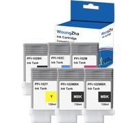 ASFASFq-Woungzha Compatible PFI-102 Cartouches d'encre de rechange pour Canon PFI102 PFI-102 pour Canon iPF500, iPF510, iPF600, iPF605, iPF610, iPF700, iPF710, iPF720 (6 paquets)