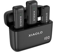 ASFASFq-XIAOLO Micro Cravate sans Fil pour Téléphones Android boîtier de Charge de 10 h,Microphone à Pince à réduction de Bruit pour Un Enregistrement Audio Clair pour Les Vlogs,interviews (Android)