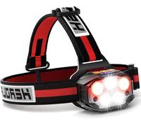 Asfasfq-Xiazir Lampe Frontale 1100 Lumens Usb Rechargeable Avec Capteur Led 7 Modes Lampe Frontale Avec Lumière Rouge Réglable À 90° Ip4 Étanche Jogging Camping (1 Pièce)