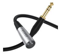 ASFASFq-XLR Mâle vers Jack 2M 2Pack 6.35mm 1/4 pouces XLR mâle vers TRS de câbles de microphone avec cordon d'interconnexion équilibré à 3 broches
