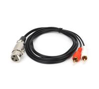 ASFASFq-XLR vers 2 x Phono RCA Adaptateur Y Splitter Câble de Raccordement, 1 XLR Femelle 3 Broches vers Double RCA Mâle Stéréo Câble Audio Connecteur (1.5M)