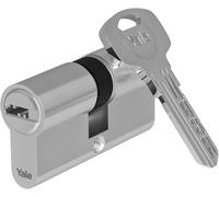 ASFASFq-YC1000+ Cylindre de Serrure Débrayable 30x40 mm pour Porte Extérieure/Entrée, 6 Goupilles, 4 Clés, Nickelé
