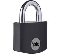ASFASFq-YE3B/32/116/1/BK - Cadenas aluminium 32 mm, anse acier cémenté, noir, 3 clés - Pour casier, boîte à outils, sac..., 32mm