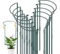 ASFASFq-YeahBoom 10 Pièces 25x80cm Tuteurs pour Plantes,Piquets Verts Demi-Ronds Support,Soutien pour Plantes de Jardin,Support de Plantes de Jardin Demi-Rond,pour Hortensias, Pivoines, Plantes Vivac