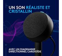 ASFASFq-Yeti Orb Microphone Gaming RVB à condensateur avec LIGHTSYNC, USB prêt à l¿Emploi pour Streaming, cardioïde, pour PC/Mac - Noir