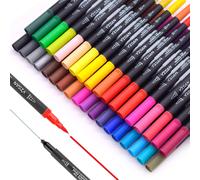 Asfasfq-Yisan Feutre Coloriage 36 Couleurs Feutres Aquarelle Stylos Feutres Double Pointe Fine Pour Mandala,Stylos D'art À Pointe Fine Et Colorée Pour Les Artistes,70771