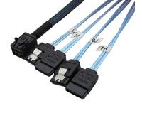 Asfasfq-Yiwentec Câble De Disque Dur Interne Hd Mini Sas (Sff-8643 Host) Vers 4x Sata (Cible) 100 Cm 8643 Sata 1m