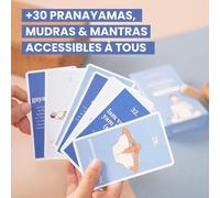 Asfasfq-Yogasana Jeu De Carte Français Pranayama - 60 Cartes ¿ Apprenez À Respirer En Conscience ¿ Créez Votre Routine Personnalisée - Illustrations De Postures ¿ Coffret Ludique & Accessible Pour To