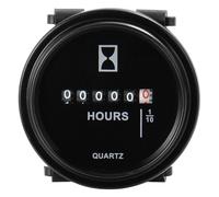 ASFASFq-Yooreal AC/DC 8-80V Jauge d¿horlogerie mécanique ronde numérique compteur d¿heures, étanche IP67 pour tracteur de jardin voilier Tondeuse à gazon à rayon de braquage zéro Générateur.