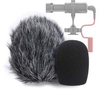 ASFASFq-YOUSHARES Bonnette Pare-Brise, Anti Vent Bonnet Fourrure et Filtre Anti Pop Mousse Kit pour Rode VideoMicro et VideoMic Me Me-L (2 Packs)