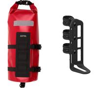 Asfasfq-Zéfal Zefal Z Adventure Fork Pack Sac Velo De Fourche-Etanche Et Léger Cyclisme, Rouge Noir, 6 Litres