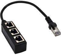 ASFASFq-Zhixifan Répartiteur LAN 1 vers 3 femelles, adaptateur de câble Ethernet, fiche RJ45 vers 3 femelles, interface pour Cat5, Cat6, Cat7