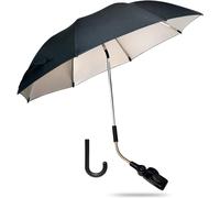 Asfasfq-Zjright Parasol Universel, 72 Cm Ombrelle Pour Poussette, Protection Uv 50+, Avec Une Poignée Parapluie Pour Poussette Et Buggy - Noir