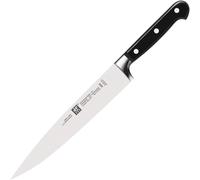 Asfasfq-Zwilling Couteau À Viande, Lame : 20 Cm, Grande Lame, Acier Inoxydable, Manche Noir, Série Professional S