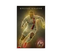 ASFDA Poster mural décoratif sur toile pour salon, chambre à coucher - Joueur de football Kylian Mbappe - 40 x 60 cm