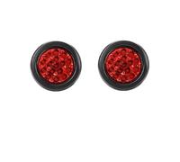 ASFDSG Feu de Position Feu Stop LED Pour Pare-chocs Arrière Indicateur D'arrêt De Stationnement Dégagement Latéral Clignotant Étanche Barre Ronde Feux de Position(2pcs Red 4inch)