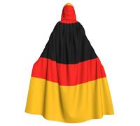 ASFgda Cape médiévale à capuche avec imprimé drapeau de l'Allemagne - Cape de la Renaissance - Unisexe - Pour Halloween, Noël, fête
