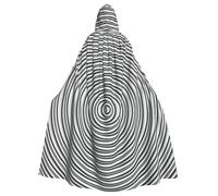 ASFgda Cape médiévale à capuche avec imprimé illusion optique de la Renaissance, cape à capuche unisexe pour Halloween, Noël, costume de fête