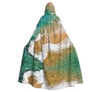 ASFgda Cape médiévale à capuche pour surf, plage, étoile de mer, style Renaissance, unisexe, pour Halloween, Noël, fête