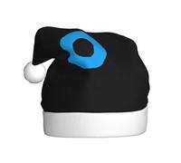 ASFgda Chapeau de Père Noël avec imprimé mauvais œil pour adultes, chapeau de Noël classique unisexe pour fête du Nouvel An