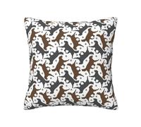 ASFgda Housse de coussin décorative à revêtement plat avec motif de pattes de retrievers - Fermeture éclair invisible - Doux - Pour la maison, le canapé, la chambre à coucher