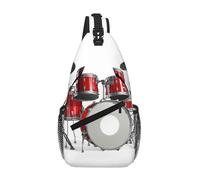 ASFgda Mode Lumière Cool Drum Set Impression Sling Bag Poitrine Épaule Sac À Dos Bandoulière Sacs Casual Daypack Pour Hommes