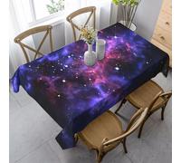 ASFgda Nappe rectangulaire avec imprimé univers galaxie, étoiles, espace, 89 x 140 cm, infroissable et lavable, pour salle à manger, fête, buffet, mariage