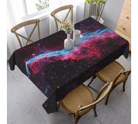 ASFgda Nappe rectangulaire imprimée galaxie Univers 89 x 140 cm, infroissable et lavable, pour salle à manger, fête, buffet, mariage