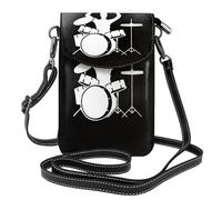 ASFgda Petit sac à bandoulière imprimé batteur pour femme avec fente pour carte de crédit