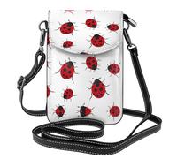 ASFgda Petit sac à bandoulière imprimé coccinelle pour femme avec fente pour carte de crédit