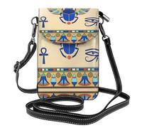 ASFgda Petit sac à bandoulière imprimé scarabée égyptien pour femme avec fente pour carte de crédit
