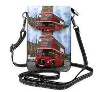 ASFgda Petit sac à bandoulière imprimé voiture Angleterre pour femme avec fente pour carte de crédit Portefeuille mobile
