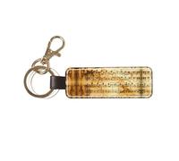 ASFgda Porte-clés universel en cuir véritable imprimé note de musique pour voiture/maison