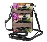 ASFgda Sac à bandoulière pour femme Zen Stone imprimé petit sac à bandoulière avec fente pour carte de crédit portefeuille mobile