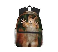 ASFgda Sac à dos classique basique de voyage avec imprimé écureuil amusant, sac à dos d'école, sac à dos imperméable décontracté pour l'université, les voyages, le travail
