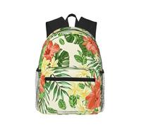 ASFgda Sac à dos classique basique de voyage Hojas Tropicales Y Flores imprimé, sac à dos d'école, sac à dos imperméable et décontracté pour l'université, les voyages, le travail